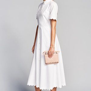 NWOT Scallop Trim Dress Perfect for Spring/Summer